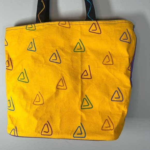 Vintage Laurel Burch Cat With Bouquet of Flowers Tote Bag - Picture 6 of 9